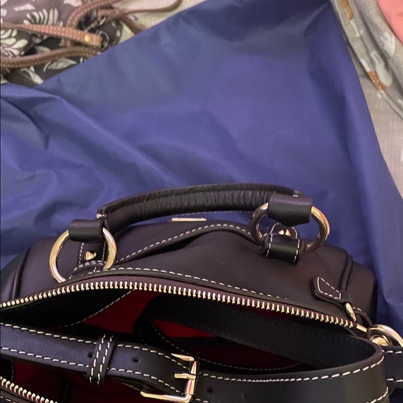 Dooney & Bourke Black Satchel with Gold Accents - Picture 6 of 7